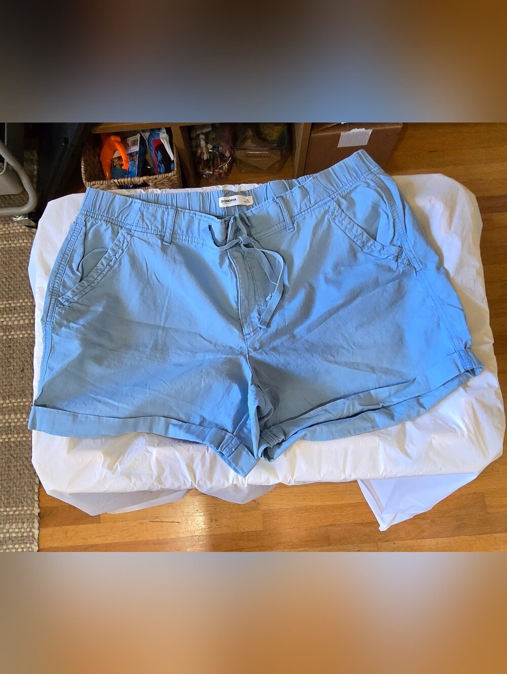 Sonoma Sky Blue Drawstring Women's Casual Shorts